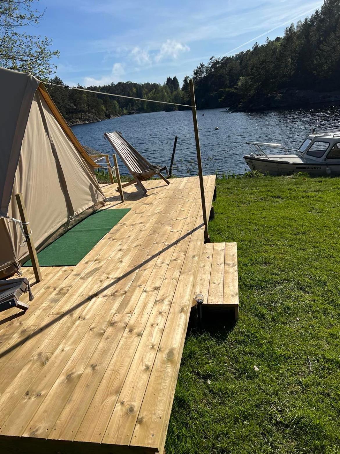 Hommen Gard Glamping Hotel Risor Luaran gambar