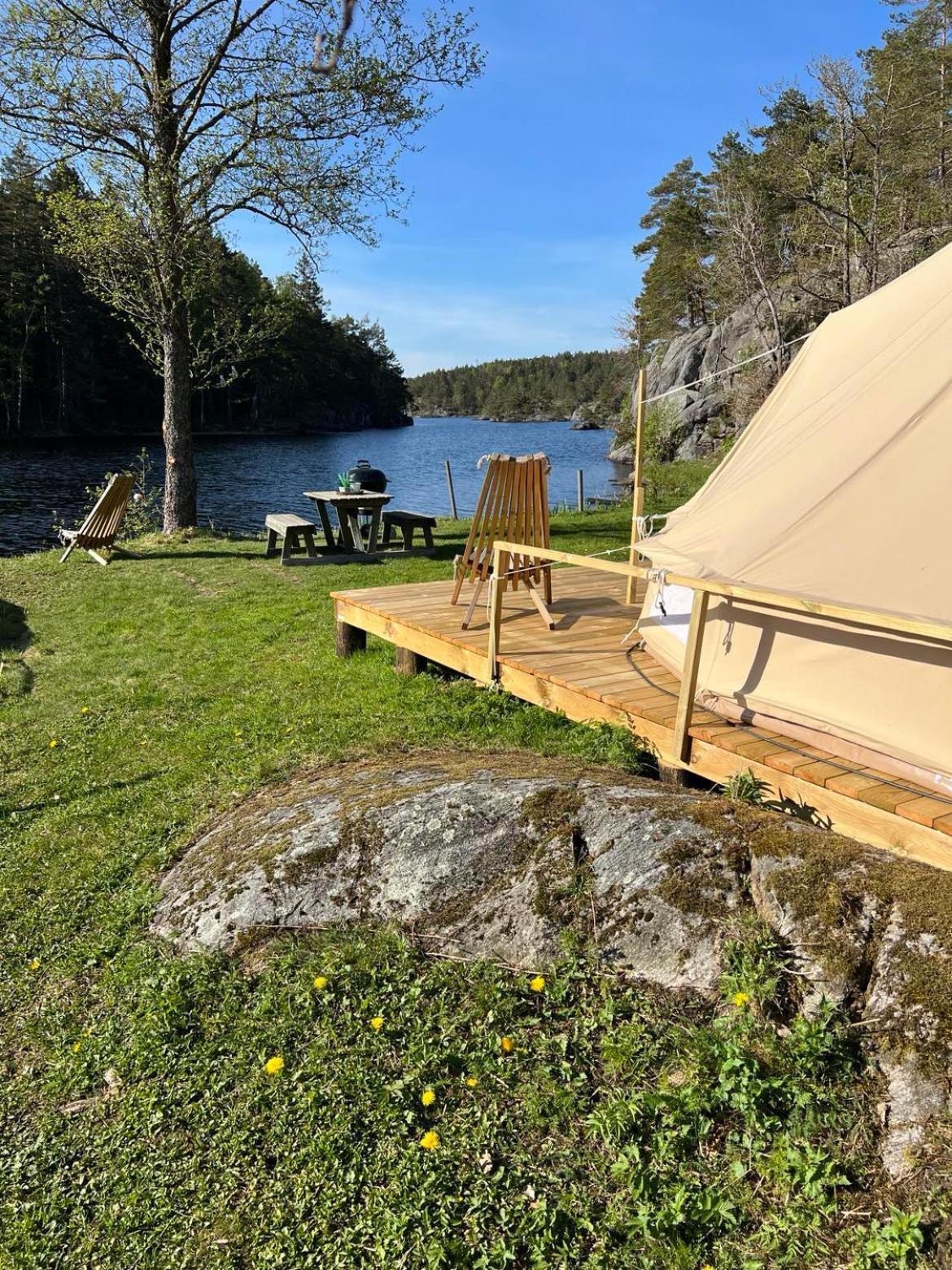 Hommen Gard Glamping Hotel Risor Luaran gambar