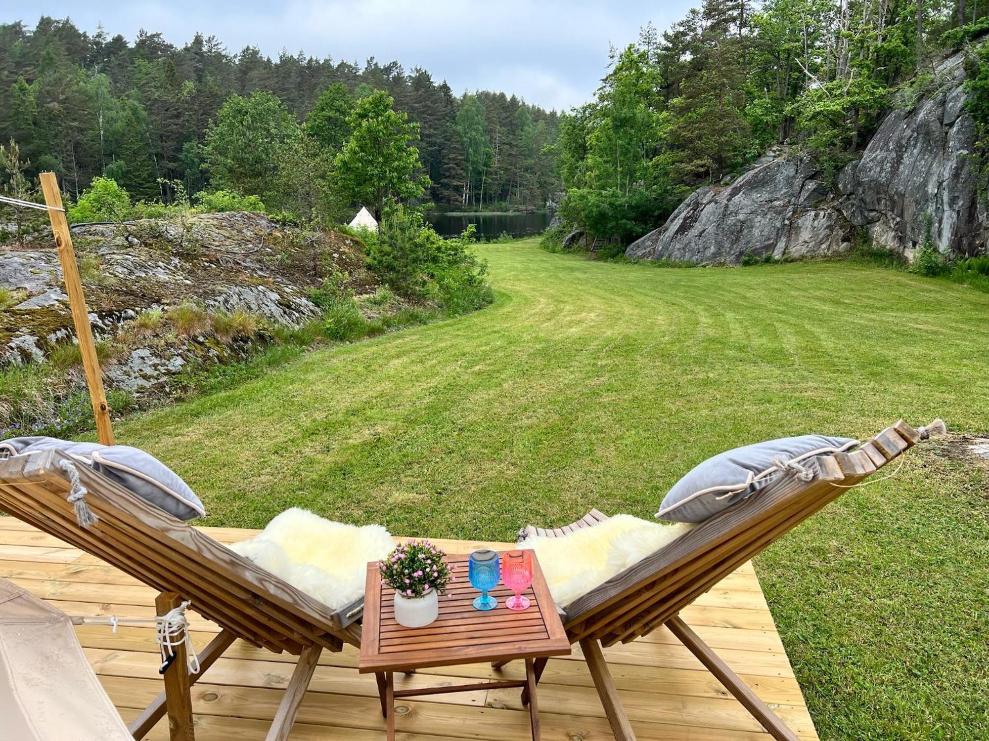 Hommen Gard Glamping Hotel Risor Luaran gambar